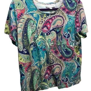 Rebecca Malone Paisley Top - Size: Large